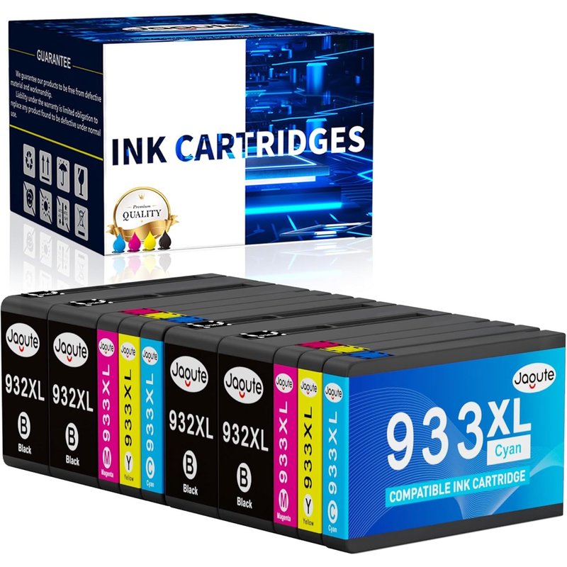 932XL 933XL Cartouches Remplacement pour HP 932 933 Cartouche d'encre Compatible avec HP OfficeJet 6600 7510 6700 7110 7610 7612 6100 (10-Pack,Noir,Cyan,Magenta,Jaune)