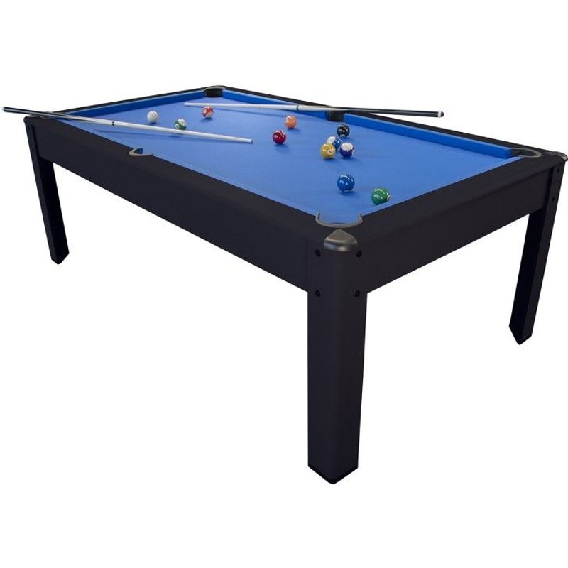 Billard Américain HARMONY 6Ft - 206,5 x 116,5 x 80 cm avec accessoires - Couleur Noir - Bleu
