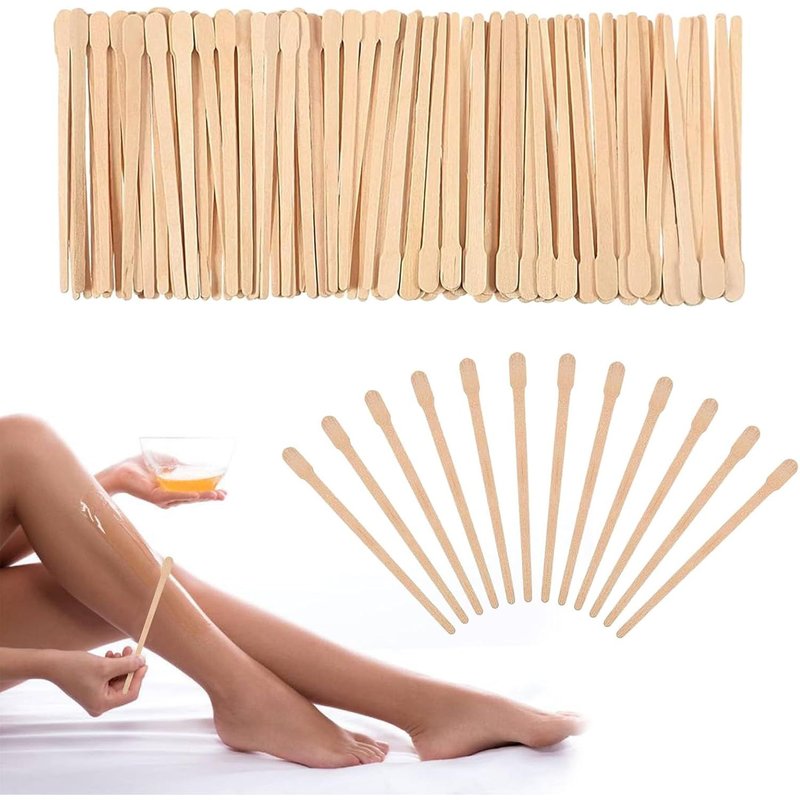Bâtons de Cire en Bois,Petites Spatules de Cire,Applicateurs d'Épilation à Sourcils,Bâtons d'Artisanat en Bois,Bâtons d'Épilation du Corps du Visage,spatule cire epilation,Bâtons de Cire,200pcs