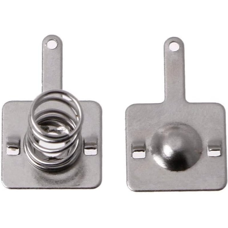 Lot de 50 paires de ressorts de batterie et plaque de contact pour piles AA AAA en métal argenté positif négatif