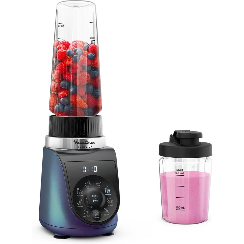 MOULINEX LM19H4F0 Blend Up, Mini blender, puissant, 8 programmes automatiques, 1