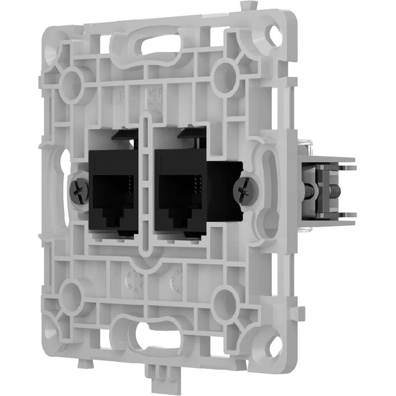 Prise Ethernet Ajax 2 Ports Noir - AJ-OUTLETCORE-LAN-B