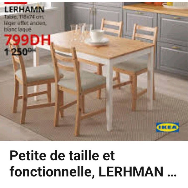 Table de salle à manger neuve dans son emballage.