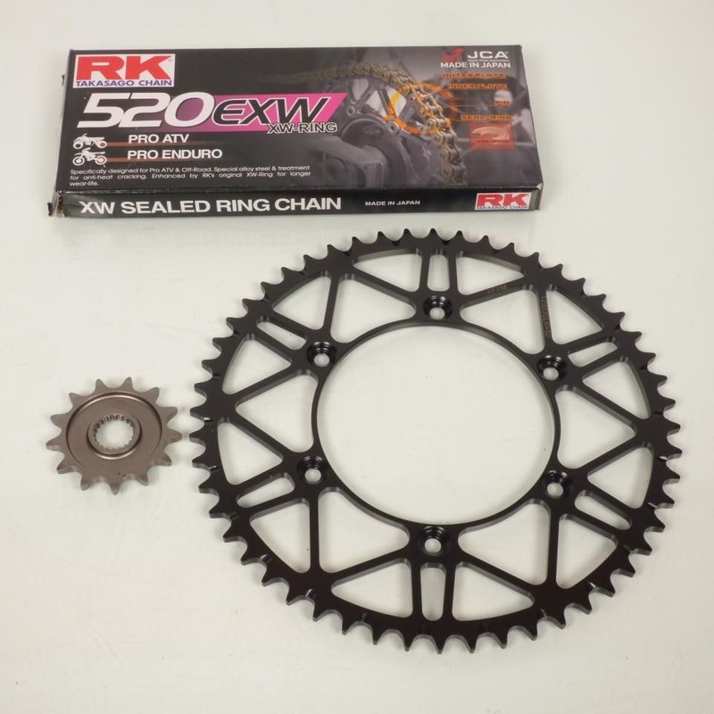 Kit Chaîne Afam 13x52 Pas 520 Pour Moto Yamaha 250 Wr-F 2001 Neuf