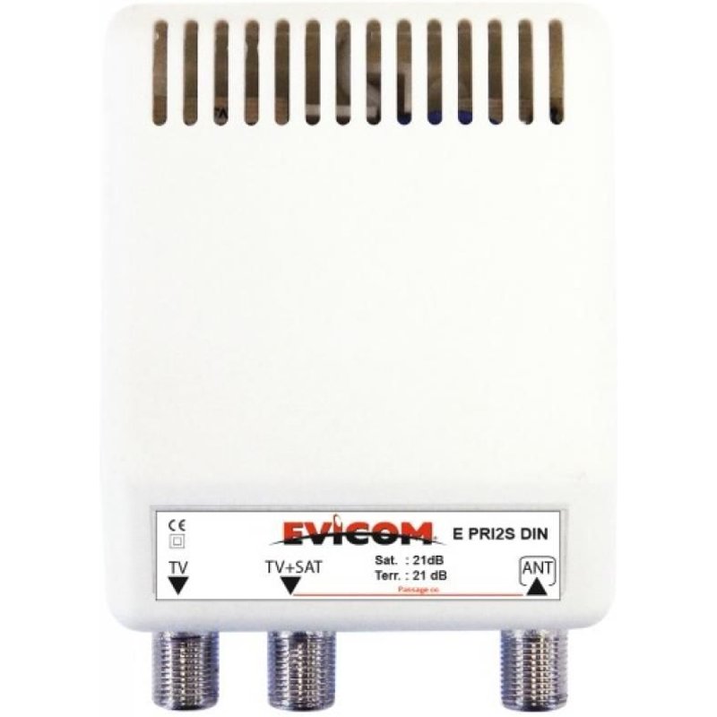 Amplificateur d'appartement TV + SAT 2 sorties EVICOM