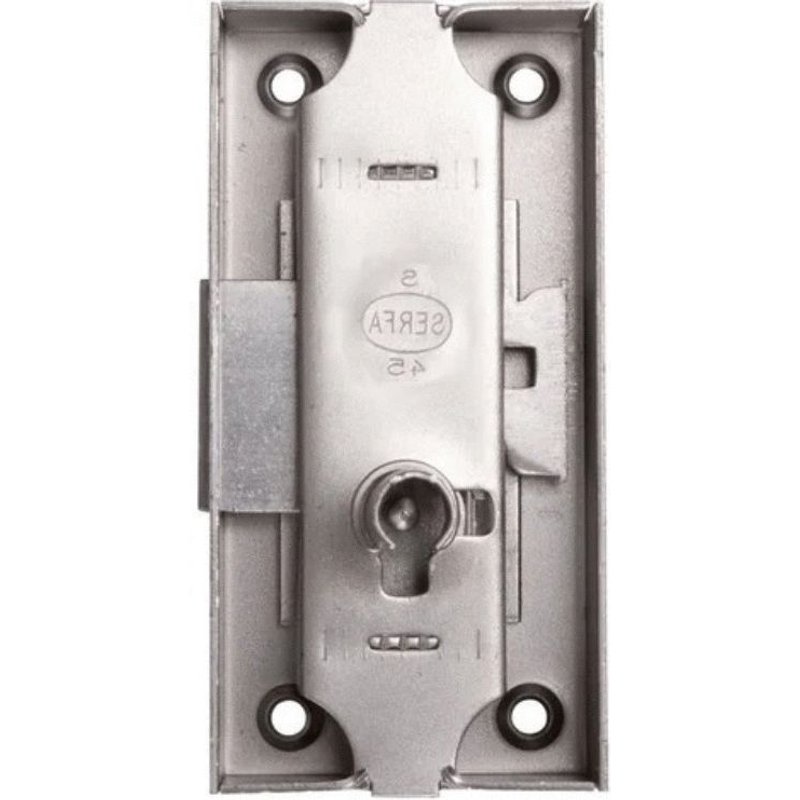 Serrure espagnolette 80x55mm axe 35mm longueur du canon 12mm droite finition fer - DEVISMES - 12383-005-D