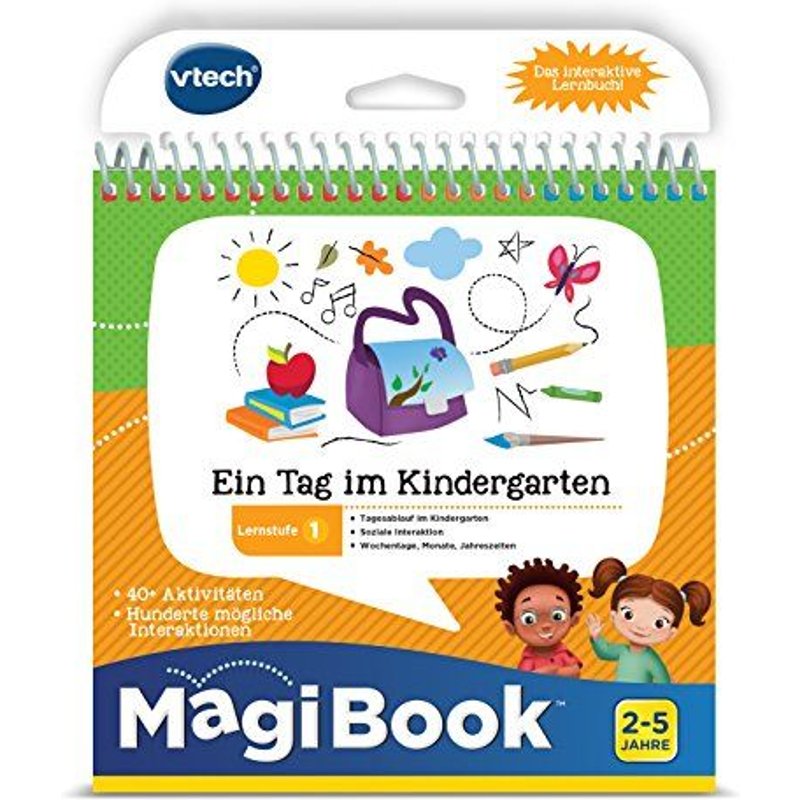 Vtech 80-481204 Livre D'apprentissage Niveau 1 ? Un Jour Au Jardin D'enfants Magibook Livre D'apprentissage Multicolore