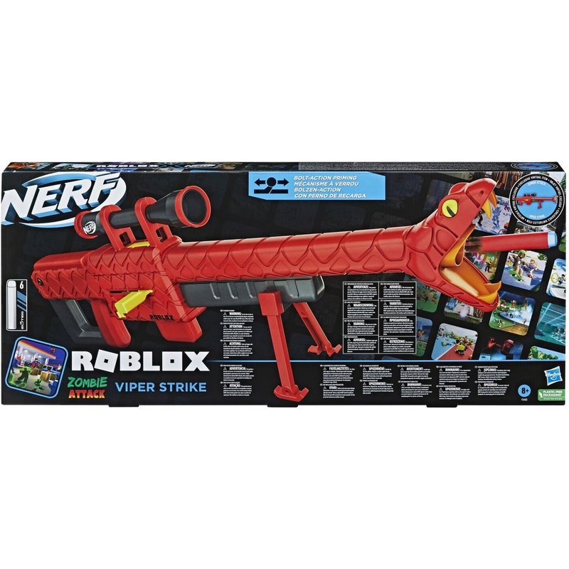 Nerf Roblox Zombie Attack : Viper Strike - Blaster À Fléchettes