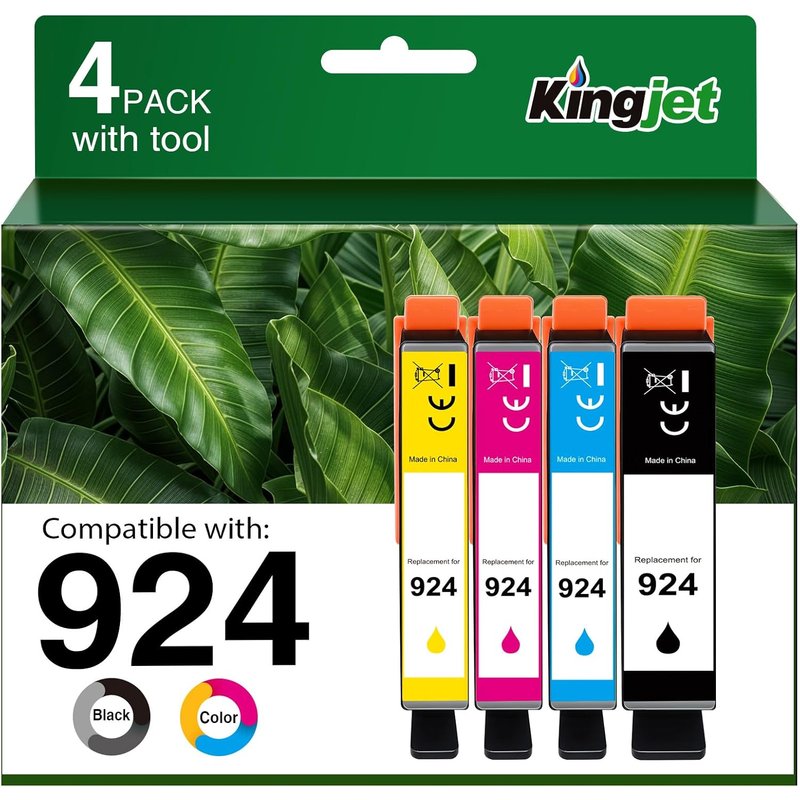 924 Cartouches d'encre pour HP 924 Cartouches compatibles avec HP OfficeJet 8120e 8122e 8124e 8125e pour OfficeJet Pro 8130e 8132e 8134e 8138e 8139e (Pas avec)