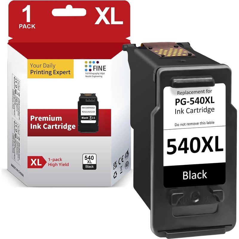 PG-540XL Remplacement pour Canon Cartouche 540 XL Noir, PG-540 Compatibles pour Canon PIXMA MX475 MG3650 MG3550 MG4250 TS5150 TS5151 Imprimante (1 Noir)