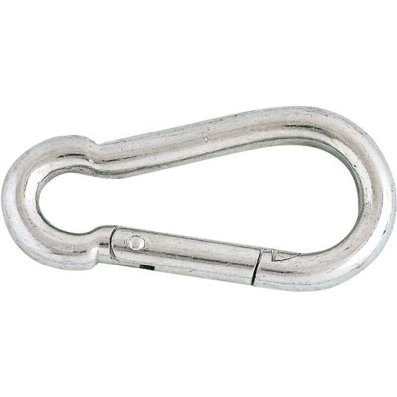 Mousqueton Pompier Acier Zingué 6mm Long.60mm Blister 2 Chapuis