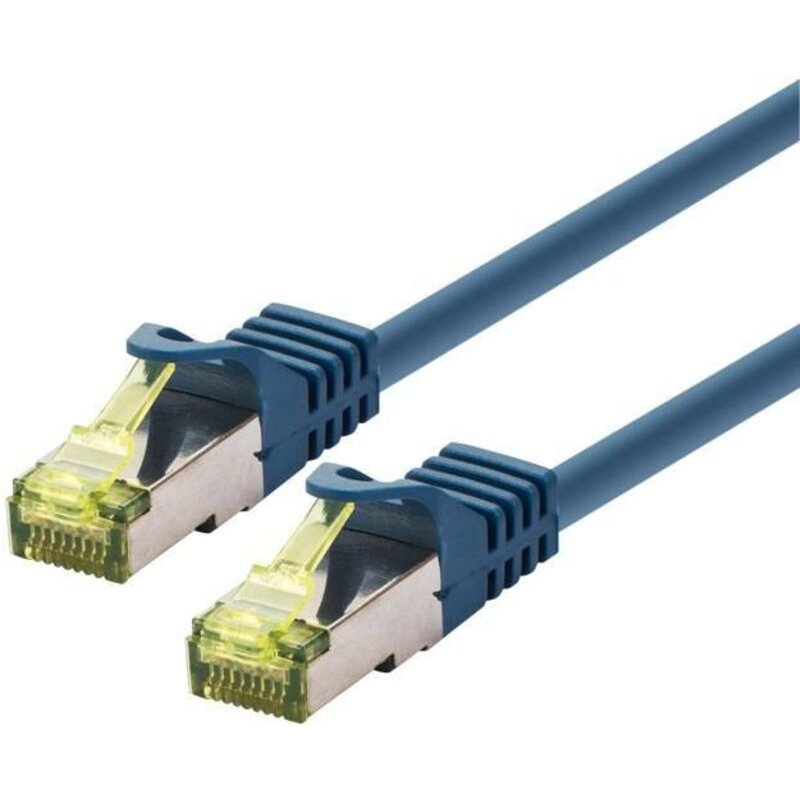 Cat 6a Câble Patch, S/ftp (pimf), Bleu, 30 M, Conducteur En Cuivre (cu), Gaine De Câble Sans Halogène (lszh). Longueur De Câble 30 M