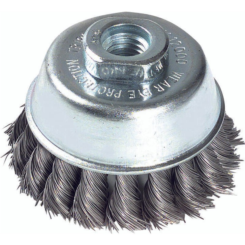 Brosse Coupe Fil Acier Torsadé 65mm Alésage M14 Pour Gros Décapage Du Métal - Tivoly