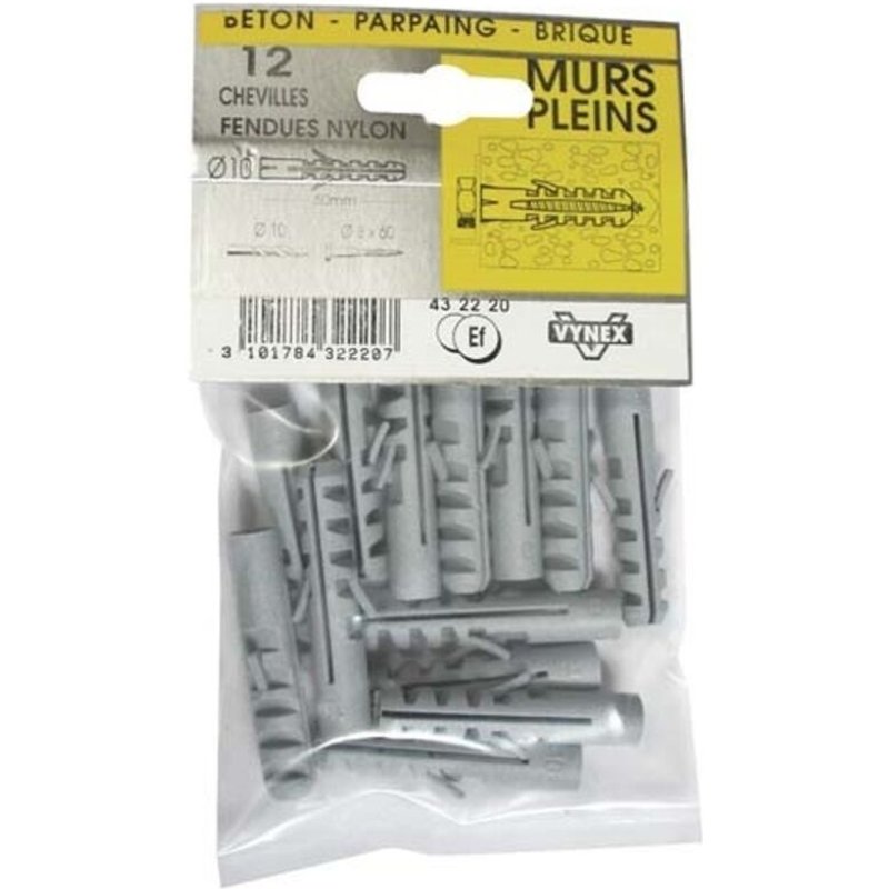 Cheville Fendue Nylon 6x30 Sc X50 - Vynex