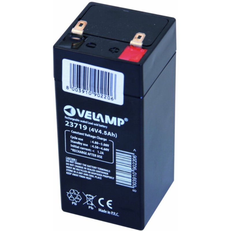 Batterie Rechargeable Au Plomb 4v 4ah - Velamp - 23719