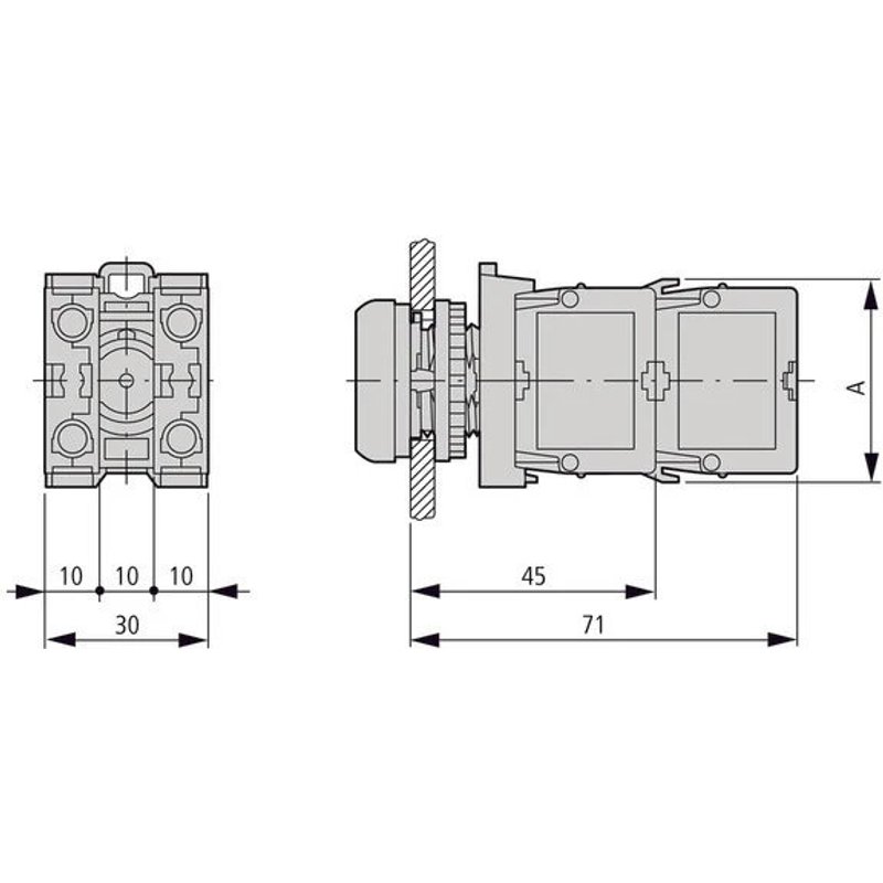 Eaton M22-LED-R Indicateur LED À Montage Frontal 12-30V CA/CC - 216558