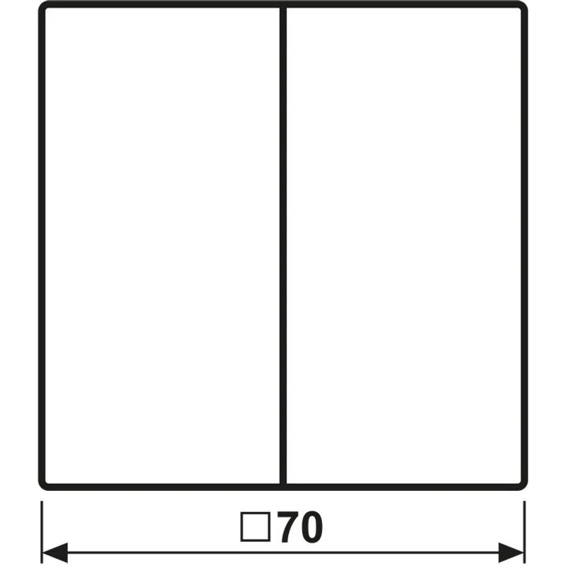 KNX LS990 Série Double Interrupteur Noir Graphite - LS102SWM