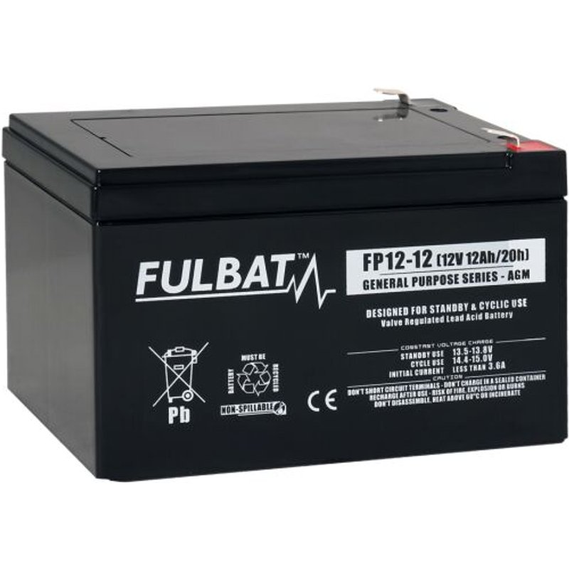 Batterie Fulbat Fp12-12 / Fp12-12fr 12v 12ah - Etanche Et Sans Entretien
