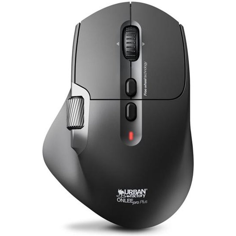 Urban Factory Onlee Pro Dual - Souris - ergonomique - with fast scroll wheel - 10 boutons - sans fil - Bluetooth 5.2, 2.4 GHz - récepteur sans fil USB
