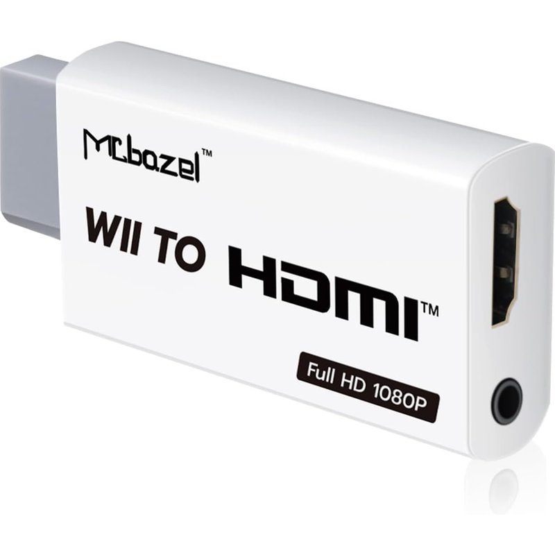 MEVRONISSHOP-Wii to HDMI Converter, Convertisseur HDMI Wii Adaptateur Vidéo Full HD 1080P avec Audio 3,5 mm