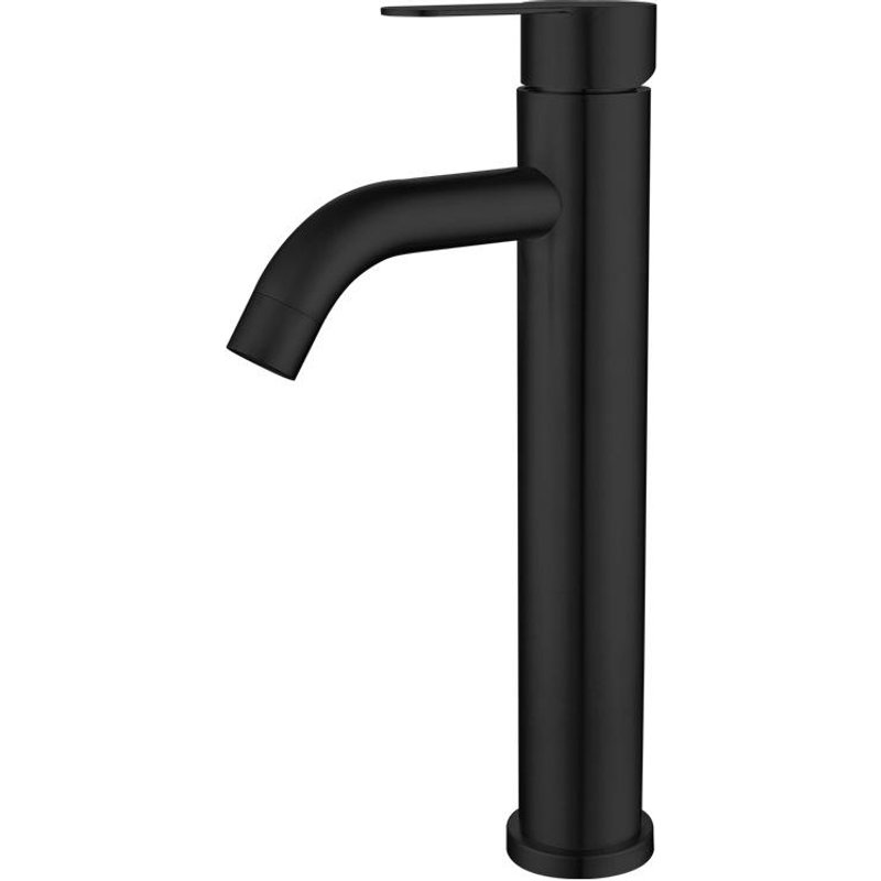Robinet de lavabo en acier inoxydable 304 à poser, lavabo design, robinet eau chaude et froide noir