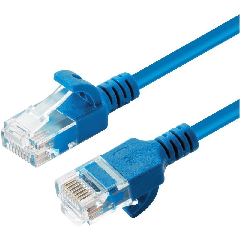 Microconnect V-UTP6A003B-SLIM câble de réseau Bleu 0,3 m Cat6a U/UTP (UTP)