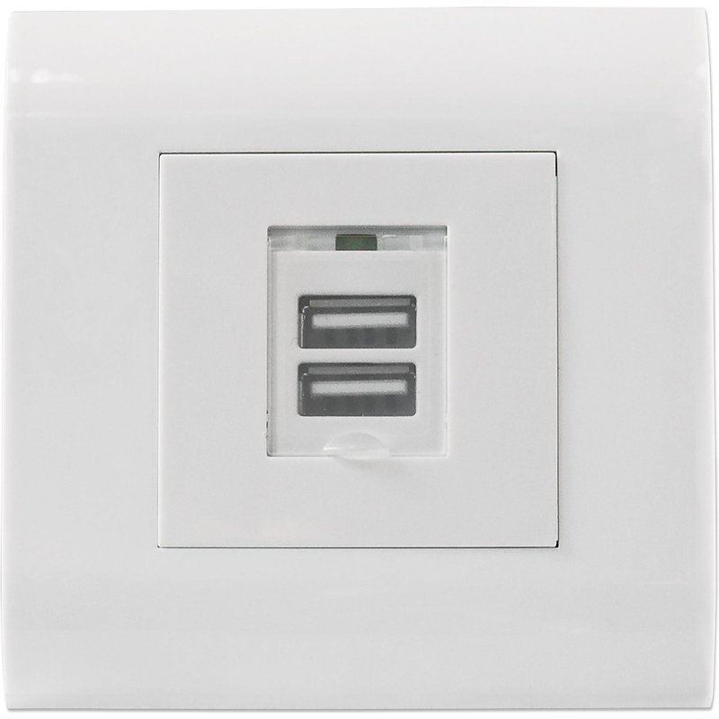 Intellinet 772211 prise de courant USB A Blanc