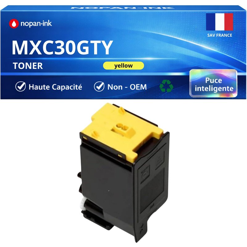 Toner compatible pour Sharp MXC30GTY MX-C30GTY Jaune 6000 Pages NOPAN-INK