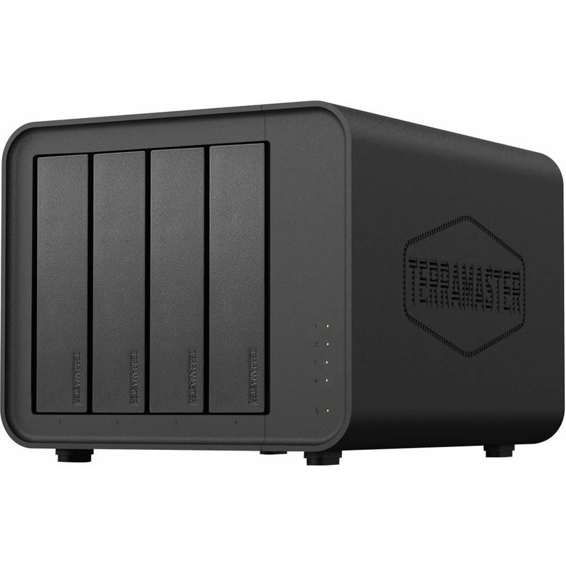 TERRAMASTER F4-424 Stockage NAS 4 Baies ¿ N95/N100 Quad-Core CPU, 8GB DDR5 RAM, 2.5GbE Port x 2, Stockage en réseau à Haute Performance (sans Disque)