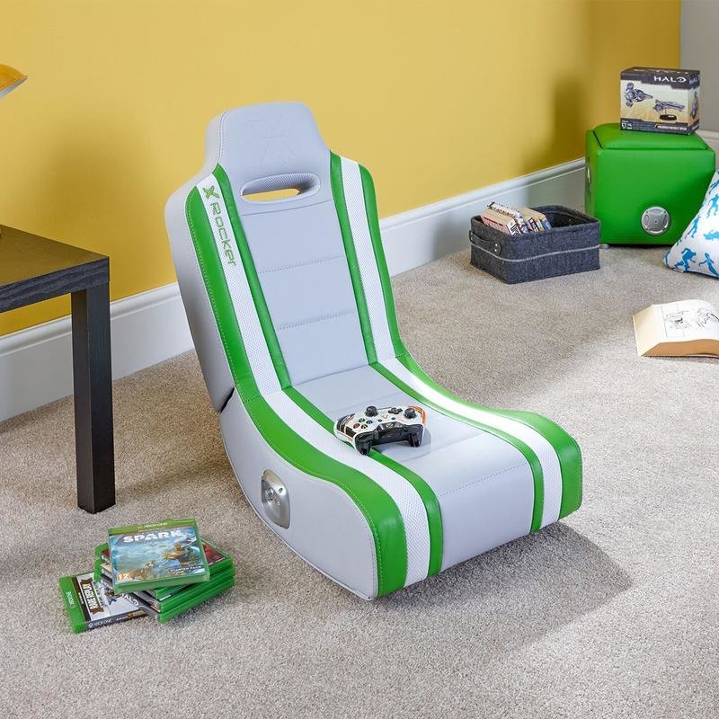 X Rocker Shadow 2.0 Siège de jeu sur console Siège rembourré Vert, Blanc