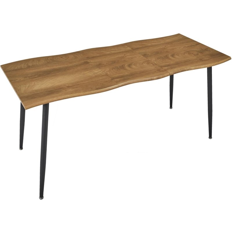 Table Extensible Pour 4 À 6 Personnes En Bois Honoré - Marron Et Noir