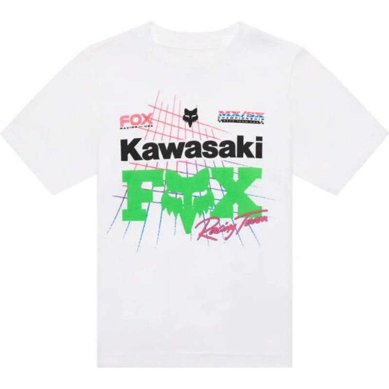 Tee-Shirt enfant Fox Racing Youth Fox X Kawasaki optique white- Y-M