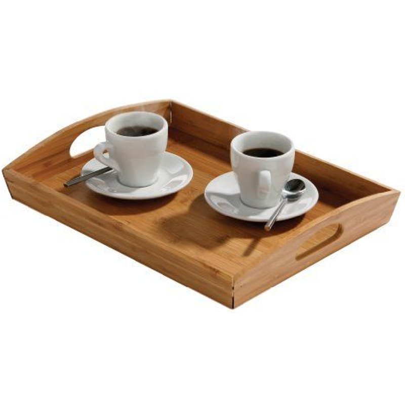 Premier Housewares Plateau Rectangulaire Avec Poignées Bambou Naturel