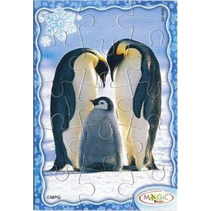 Puzzle Carton "Kinder Joy" (2009) - Manchots Empereur ( Nv406 / Nv-406 ) Avec Bpz