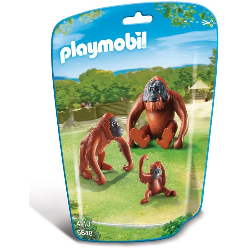 Playmobil 6648 - Deux Orangs-Outangs Avec Bébé
