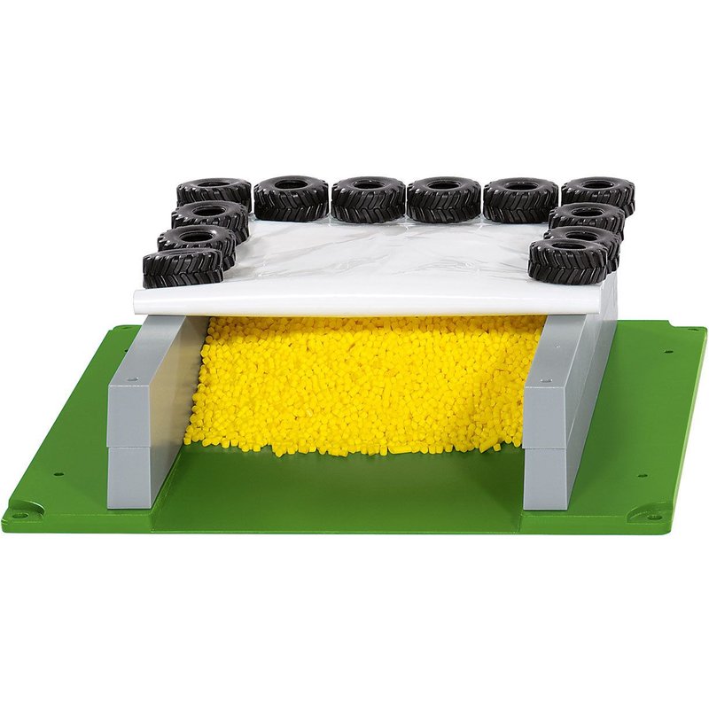 Siku - Sikusuper Silo Horizontal Avec Bâche, Pneus Et Granulés