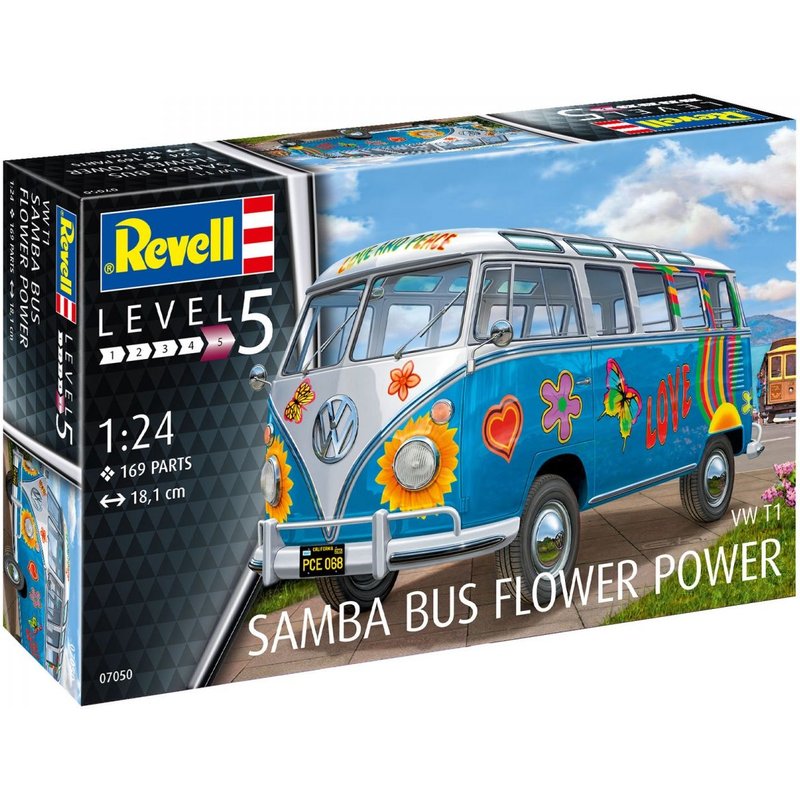 Maquettes Vw T1 Samba Bus Flower Power-Revell