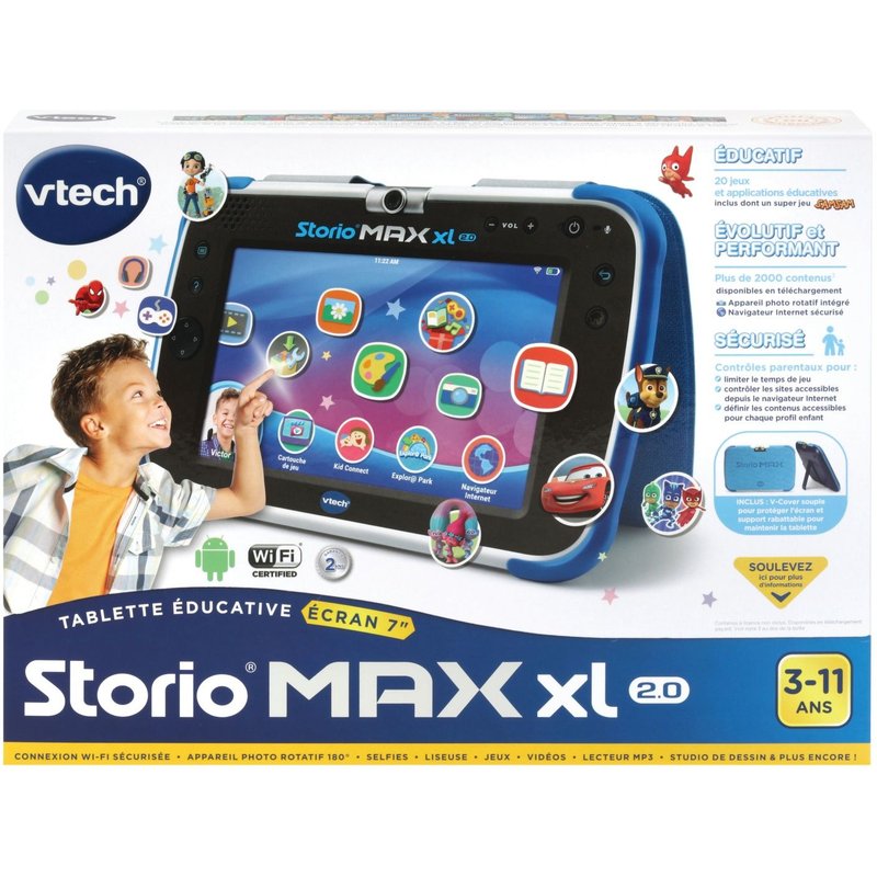 Tablette enfant VTech Storio Max XL 2.0 5" Bleue
