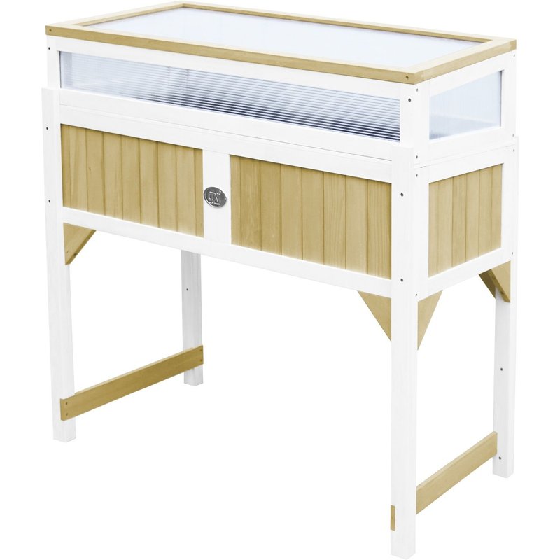 Axi Table De Jardinage Interieur Et Exterieur Polycarbonate Bois Marron Blanc