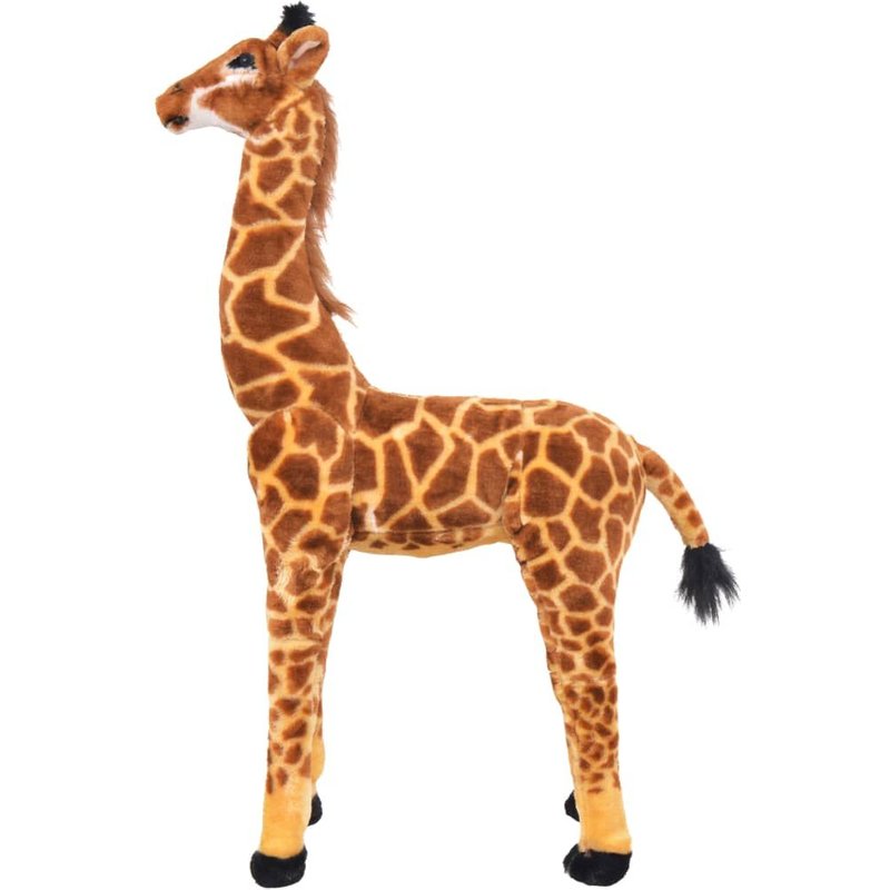 Jouet En Peluche Girafe Marron Et Jaune Xxl