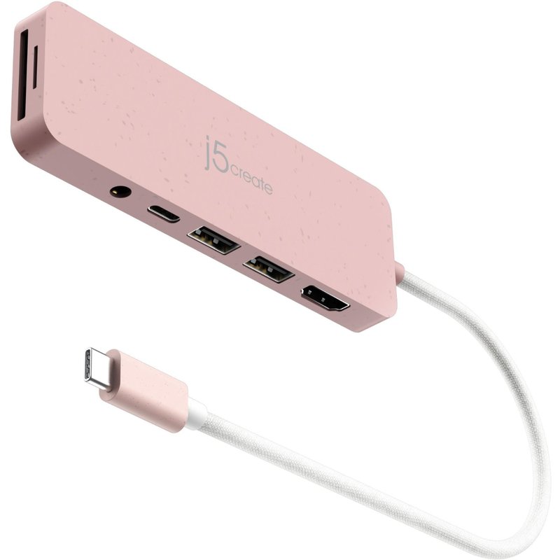 j5create JCD373ER-N Concentrateur multiport USB-C écologique avec Power Delivery