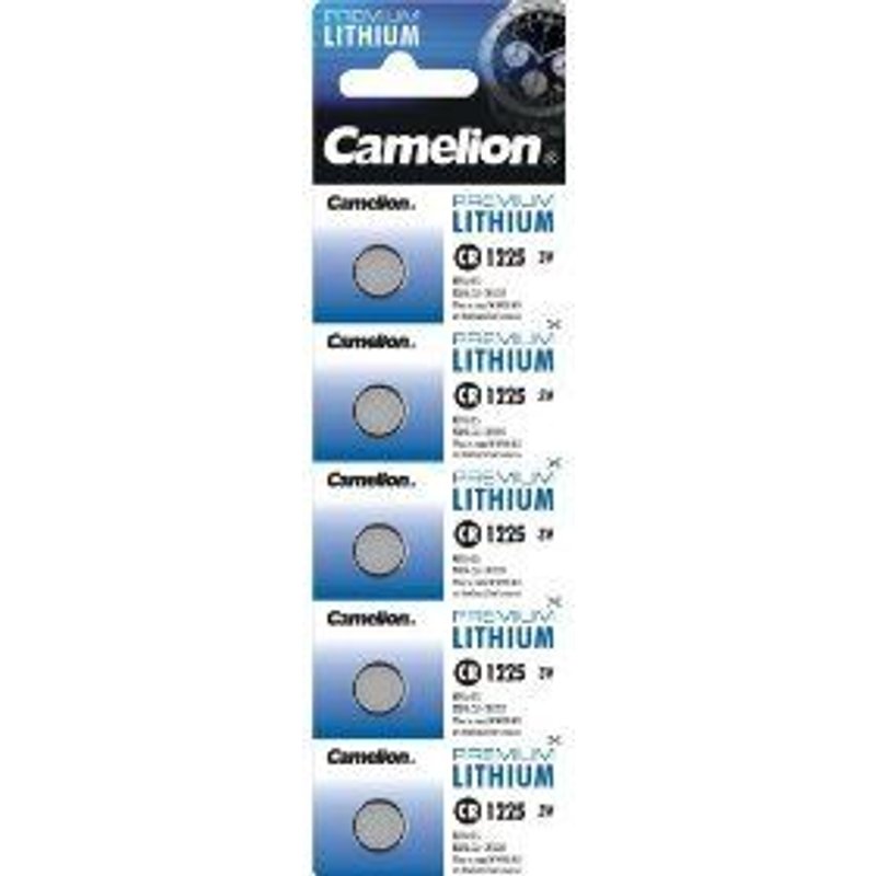 5 Piles CR1225 /5020LC 3V Lithium Camelion Premium