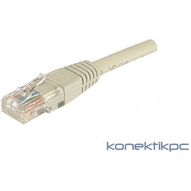 Cordon RJ45 patch UTP CAT5e alu / cuivre - 0,30 m