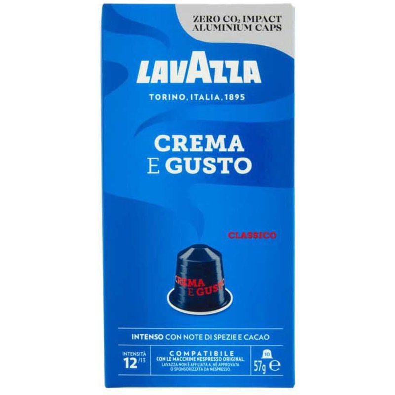 lavazza gelules crema e gusto classico 10 unites