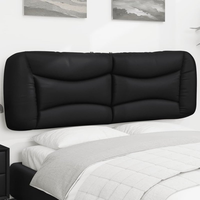 Vidaxl Coussin De TĂȘte De Lit Noir 160 Cm Similicuir