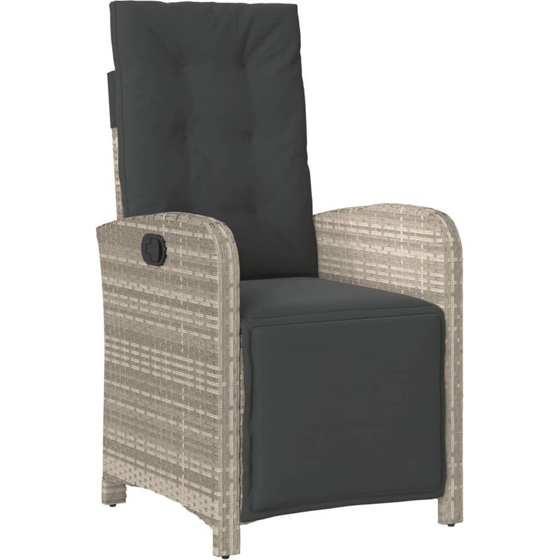 Vidaxl Ensemble À Manger De Jardin Et Coussins 9 Pcs Gris Clair Rotin