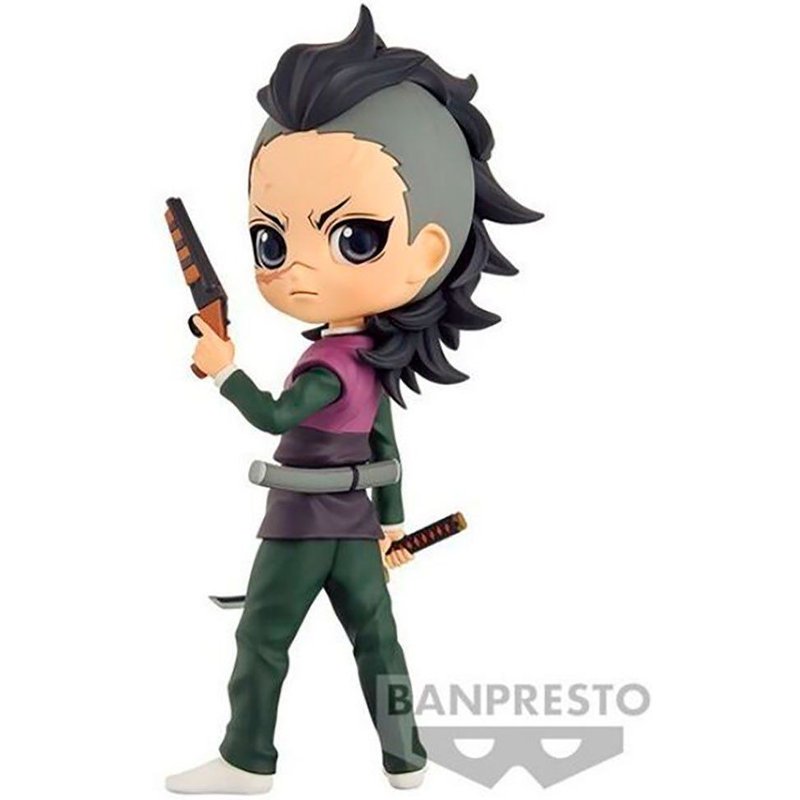 Banpresto Figurine Genya Shinazugawa Demon Slayer Kimetsu No Yaiba Q Posket 14 Cm
