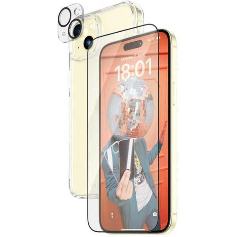 panzer glass verre etui rigide etui et protecteur decran iphone 15 plus