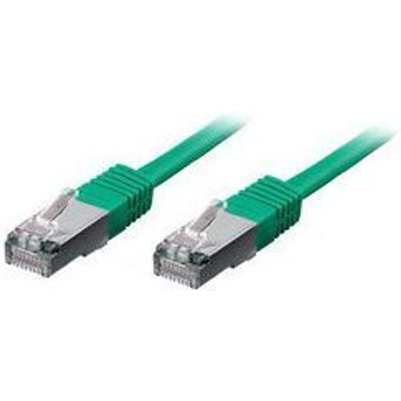 equip - Cordon de raccordement - RJ-45 (M) pour RJ-45 (M) - 7.5 m - Paire torsadée blindée (SSTP) - CAT 6 - moulé, bloqué - vert