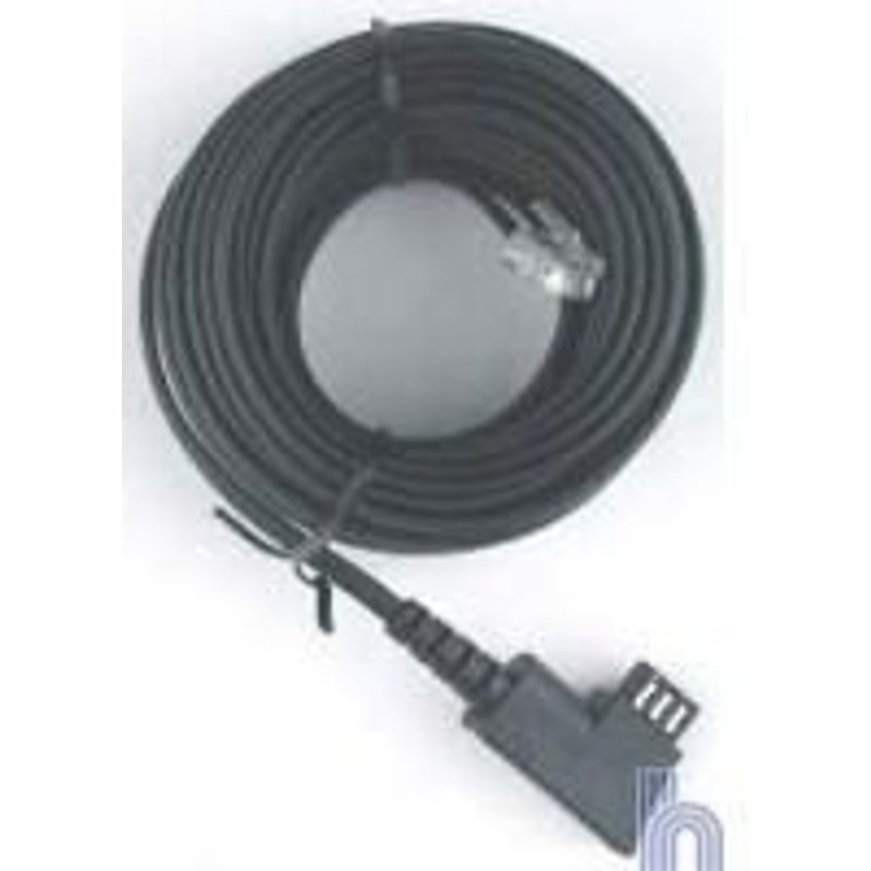 replica connection cable TAE F/6P4C, 4adr., 10 m, US-Std. Bel., black, lose